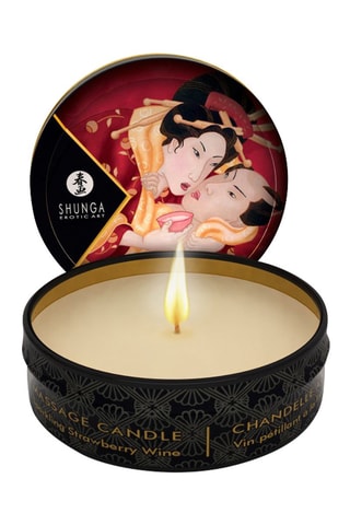 Vela de massagem - Luz e carícia - Vinho espumante morango - 30 ml