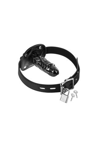Mordaça com dildo - Preto