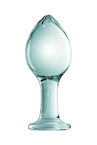 Plug anal em vidro Transparente - 10,8 cm