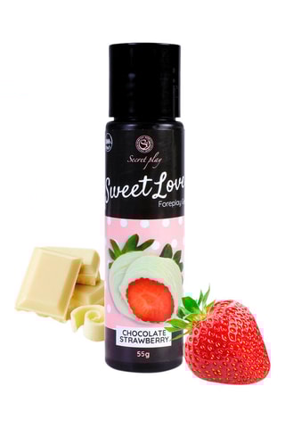 Gel comestible Chocolat blanc et fraise - 60 ml