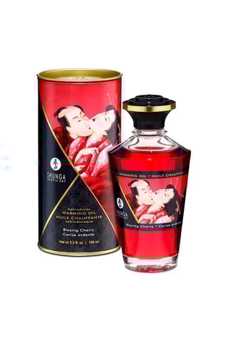 Huile de massage chauffante comestible - Cerise - 100 ml