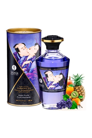 Huile de massage chauffante comestible Fruits exotiques -  100 ml