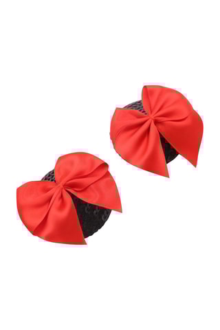 Tapa-mamilos - Vermelho e preto