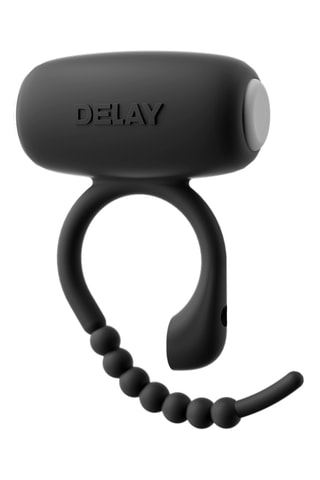 Cockring vibrador com argola ajustável - Preto