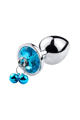 Plug joia - Prateado e azul - 5 cm