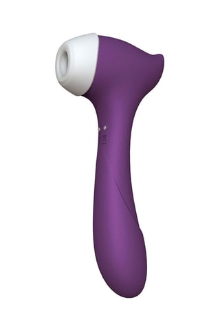 Vibrador com estimulador clitoridiano- Violeta - 6 cm