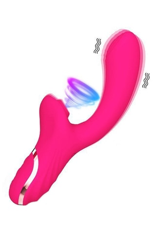 Vibrador e estimulador de clitóris Rabbit waterproof - Rosa - 10 cm