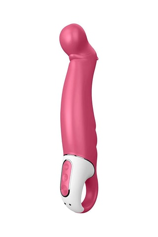 Vibrador waterproof  Satisfyer Vibes Petting Hippo - Rosa e branco - 8 cm