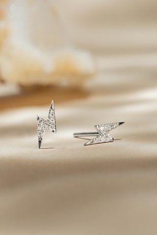 Puces Flash - Or blanc et diamants