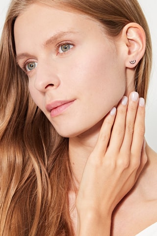 Puces Aïfé - Or rose, diamants et diamants noirs