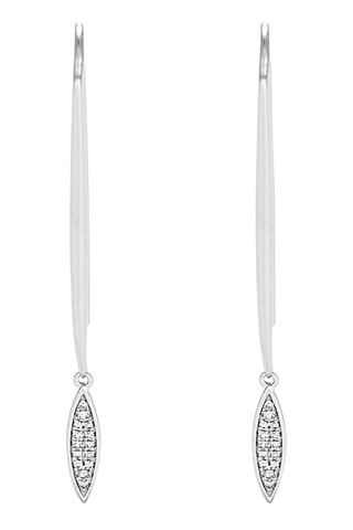 Boucles d'oreilles Daphné Or blanc et diamants