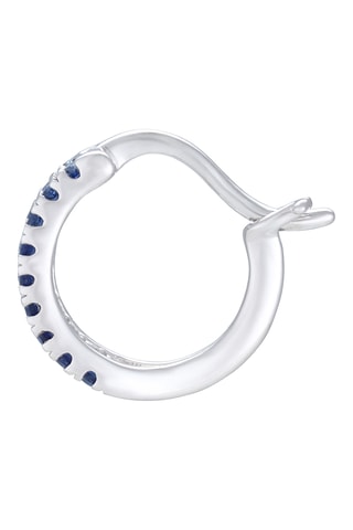 Créoles Faye - Or blanc et saphir