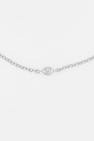 Gourmette Sunshine - Or blanc et diamants