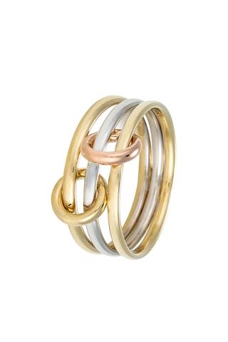 Bague Meteor 
Or jaune, or blanc et or rose