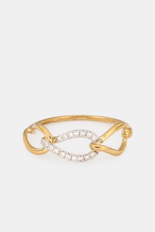 Bague Triple boucles - Or jaune et diamants