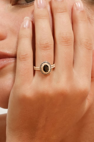 Bague Firenze nouvelle - Or jaune, diamants et saphirs