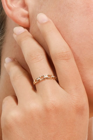 Bague Maillage - Or jaune et diamants