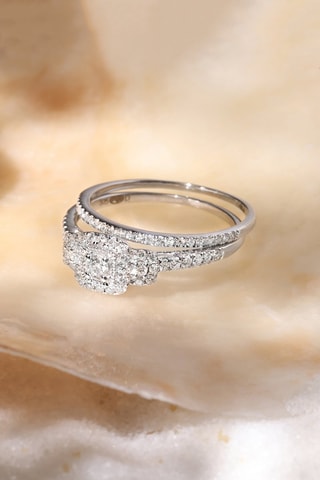 Bague Malika - Or blanc et diamant