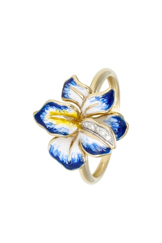 Bague Vanillier - Or jaune et diamants