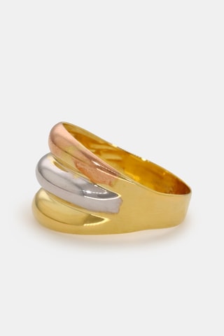 Bague Trianon - Or jaune, or rose et or blanc