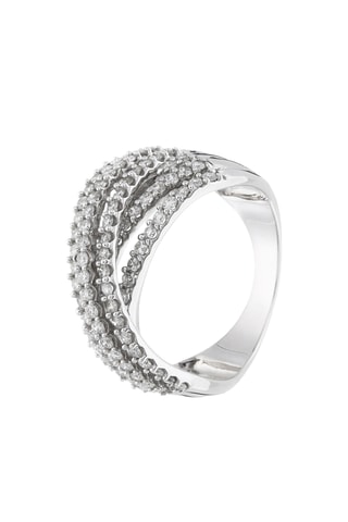 Bague Entrelacs splendides Or blanc et diamants