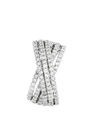 Bague Entrelacs splendides Or blanc et diamants