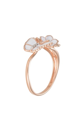 Bague Butinage Or rose et diamants