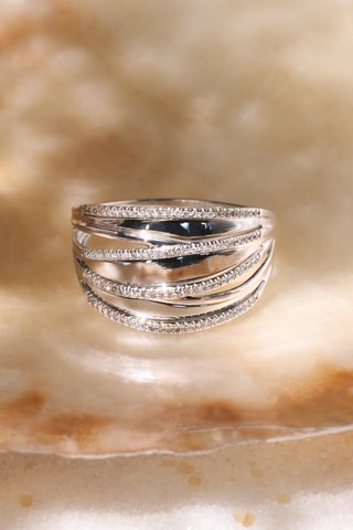 Bague Hélène - Or blanc et diamants