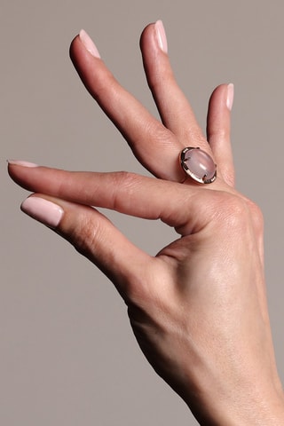 Bague Cléio Or rose, diamants et topaze