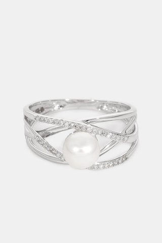 Bague Perla - Or blanc et diamants