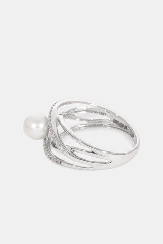 Bague Perla - Or blanc et diamants