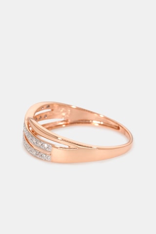 Bague Curl - Or rose et diamants