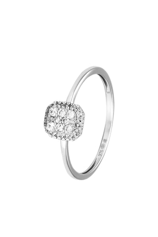 Bague Solitaire Regina Or blanc et diamants