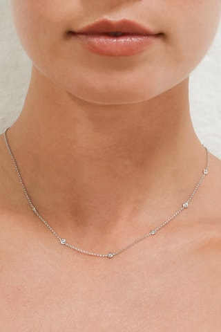 Collier Sunshine - Or blanc et diamants