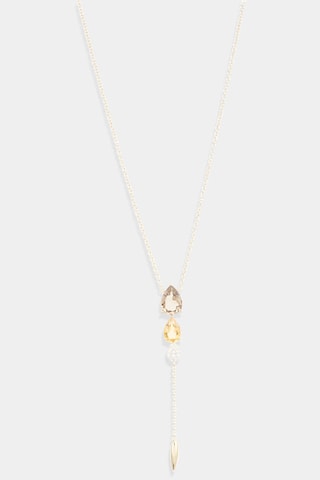 Collier Cizia - Or jaune, diamants, quartz et citrine