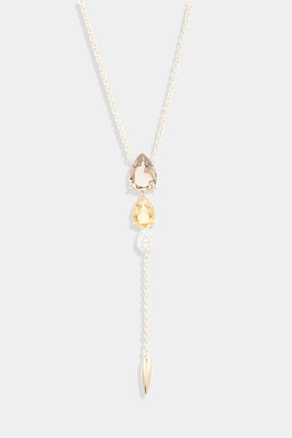 Collier Cizia - Or jaune, diamants, quartz et citrine