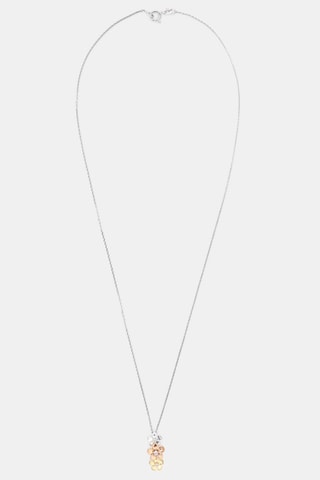 Pendentif Ikebana - Or blanc, or rose et or jaune et diamants