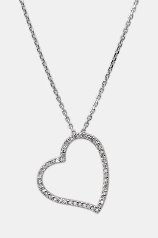 Pendentif Cœur Oriental - Or blanc et diamants