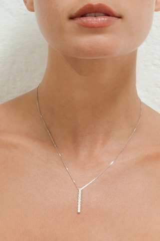 Pendentif Rangé 9 Diamants - Or blanc et diamants