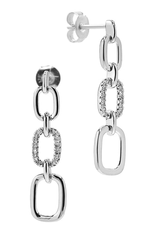 Boucles d'oreilles - Or blanc et diamants