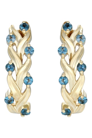 Créoles Tori - Or jaune et topazes