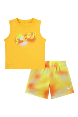 Débardeur et short tie and tie Hazy Rays - Blanc, jaune et orange