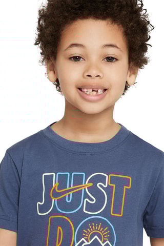 Tshirt et short - Blanc, bleu et orange