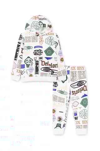 Sweat et pantalon Brooklyn - Jordan - Blanc, noir et vert