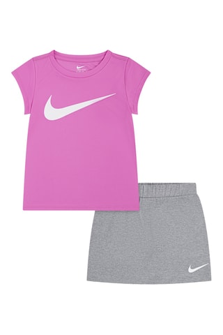 T-shirt et jupe-short - Gris