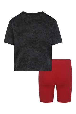 Tshirt tie and dye et cycliste - Noir et rouge