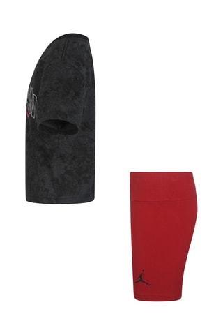 Tshirt tie and dye et cycliste - Noir et rouge