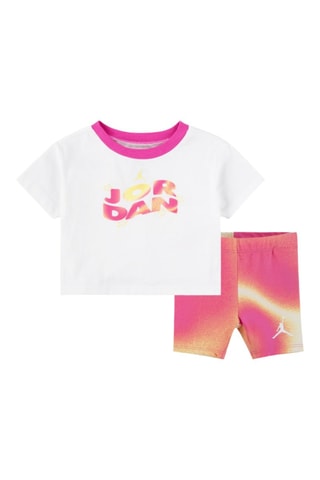 Tshirt et short tie and dye Lemonade - Blanc et rose