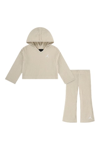 Sweat à capuche et pantalon - Blanc et beige