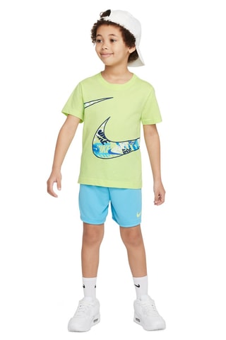 T-shirt et short - Nike - Blanc, bleu et vert